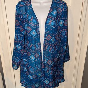 4/$25 Women's Lashes Blue Kimono